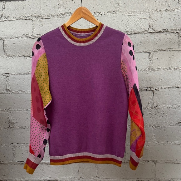 Anthropologie Bl-nk Jessica Sweater Assorted Sheer Sleeves Size M (est.) - Picture 6 of 16